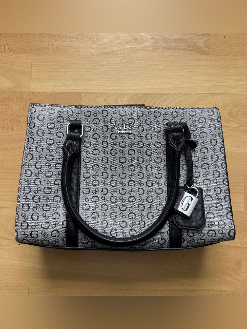 GUESS Gray Monogram Bag